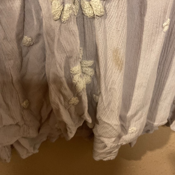 Free People Periwinkle Hook & Eye Closure Prairie Milkmaid Maxi Dress A13 - Picture 6 of 6